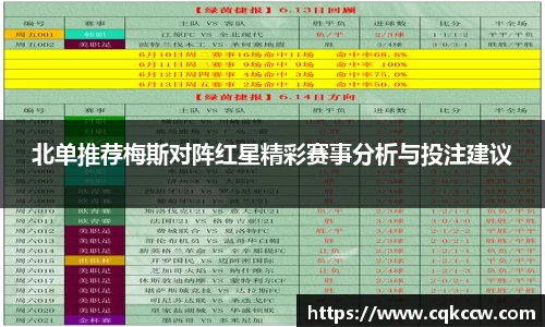 北单推荐梅斯对阵红星精彩赛事分析与投注建议